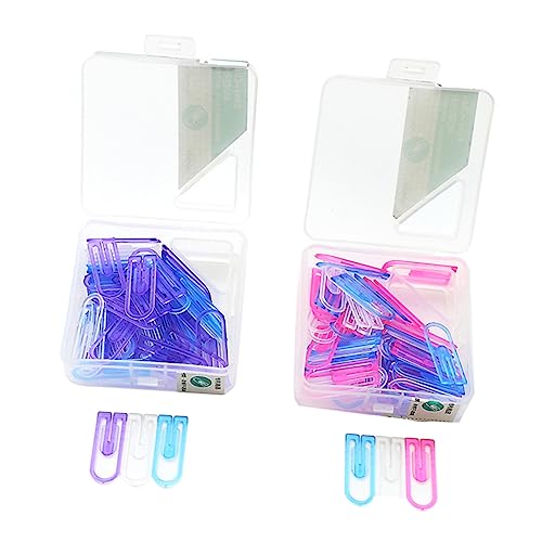 DOITOOL 120Stücke Helle Farbpapierclips Verschleißfeste Büroklammern für Kreatives Arbeiten und Dekorieren für Büro und Zuhause Boxen mit Bunten Clips von DOITOOL