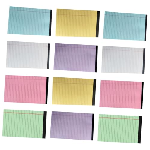 DOITOOL 12Er-Pack Bunte Liniert Notizblöcke Perforierte Schreibpads für Schule Büro und Zuhause Benutzerfreundliches Design Leicht und Tragbar Farbige Optionen von DOITOOL