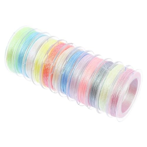 DOITOOL 12Rollen Leuchtendes Stickgarn Multifunktionales Nähgarn Farben für DIY Quilten und Handarbeiten Professionelles Nähzubehör für Kreative Projekte von DOITOOL