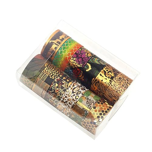 DOITOOL 12Rollen Washi Tape im Tiermuster Dekoratives Klebeband für Scrapbooking Journaling und Bastelprojekte Breit Leuchtende Farben und Langlebig für Anwendungen von DOITOOL