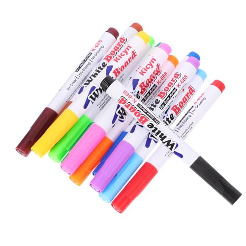 DOITOOL 12Stücke Abwischbare Whiteboard Marker Für Wasserbasierte Malstifte Verschiedenen Für Schule Und Büro Für Glatte Oberflächen von DOITOOL
