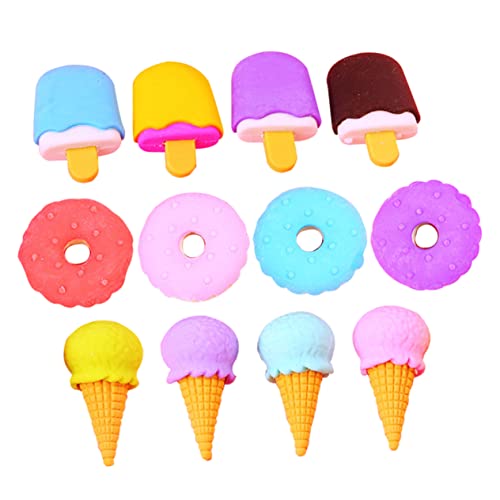 DOITOOL 12Stücke Teiliges Bunter Radiergummis Im Dessert Design Kreative Mini Radierer Für Schule Und Mitgebsel Für Kindergeburtstage Sicher Und Langlebig von DOITOOL