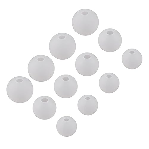 DOITOOL 12Stücke Teiliges DIY Silikonform für Runde Epoxidharz Gießformen Wiederverwendbare Flexible Silikonformen für Schmuckherstellung und Bastelbedarf Kugelformen von DOITOOL