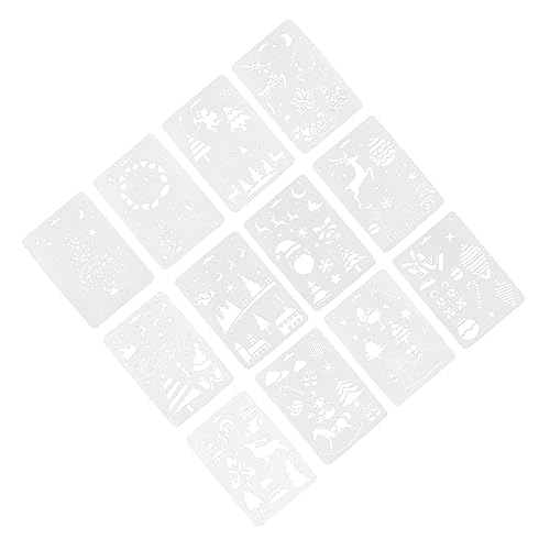 DOITOOL 12Stücke Weihnachtsmalerei Schablonen Hohlzeichnung Vorlage Elch Zeichnungsvorlagen Für Weihnachtsdekoration Und Bastelprojekte Für Wände Und Möbel DOITOOL 12Stücke Weihnachtsmalerei Schablonen Hohlzeichnung Vorlage Elch Zeichnungsvorlagen Für Weihnachtsdekoration Und Bastelprojekte Für Wände Und Möbel von DOITOOL