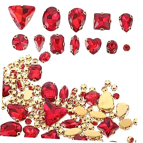 DOITOOL 130 Stück Glasklauenbohrer Kleidung für Nägel Applikationen annähen bunt Strass Verzierungen Strasssteine selber machen Flatback-Strasssteine aus Glas farbige Strasssteine rot DOITOOL 130 Stück Glasklauenbohrer Kleidung für Nägel Applikationen annähen bunt Strass Verzierungen Strasssteine selber machen Flatback-Strasssteine aus Glas farbige Strasssteine rot von DOITOOL