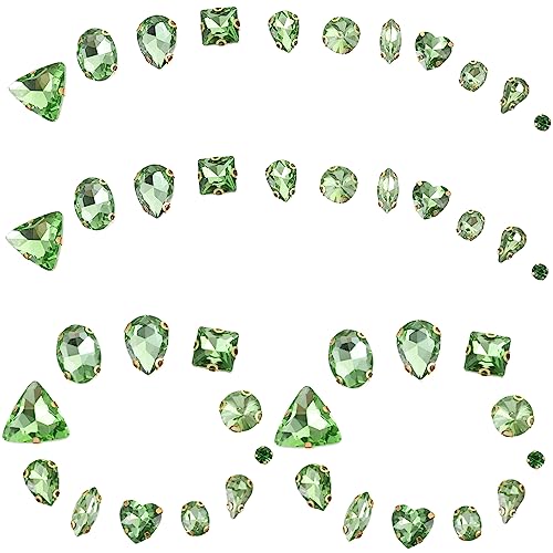 DOITOOL 130 Stück Kleid Dekore Selber Machen Edelsteine Für Klauen-strass-dekore Kleidung Nähen Strass Klaue Strasssteine ​​nähen Materialien Zum Selbermachen Strass Diy Glas Green von DOITOOL