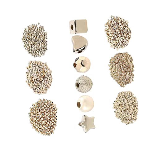 DOITOOL 1300 Stück Goldene Spacer Perlen für DIY Schmuckherstellung Runde Quadratische und Herzförmige Bastelperlen für Armbänder und für Kreative Projekte DOITOOL 1300 Stück Goldene Spacer Perlen für DIY Schmuckherstellung Runde Quadratische und Herzförmige Bastelperlen für Armbänder und für Kreative Projekte von DOITOOL