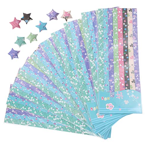 DOITOOL 1360 Stück Stern Faltpapier Kreative Origami Papierstreifen Zufälligen Designs für Diy Zubehör Fingerfertigkeit und Gemeinsamen von DOITOOL