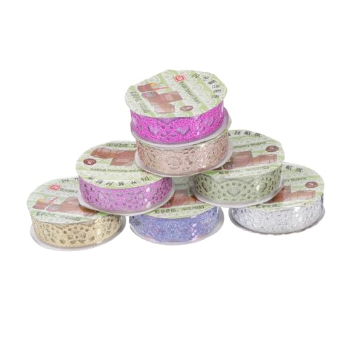 DOITOOL 14 Rollen Dekoratives Hohlspitzen Klebeband Glitzerndes Diy Zubehör für Alben Schulbedarf Kreative Projekte Einfach zu Positionieren Rückstandslos Entfernbar von DOITOOL