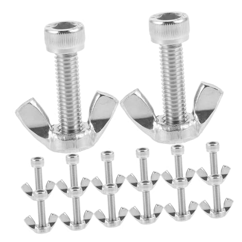 DOITOOL 14 Stück Metallschraubenset Töpferradzubehör Rändelschrauben Ersatz-Schlägerstifte Fledermausnadeln für Töpferscheibe Keramikschläger mit Radkopf Töpferwerkzeuge Silber von DOITOOL