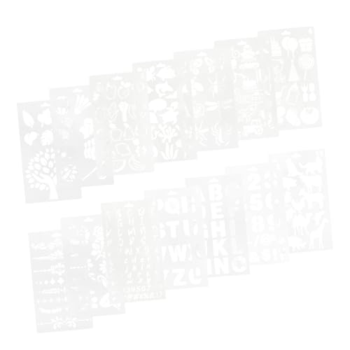 DOITOOL 14 Stück Schablone für Buchstabenzeichnungen schälen DIY -Zeichnenschablonen dekorative Malschablonen Abdeckung tragbare Zeichnungsvorlagen Tragbare Zeichenschablonen das Haustier von DOITOOL