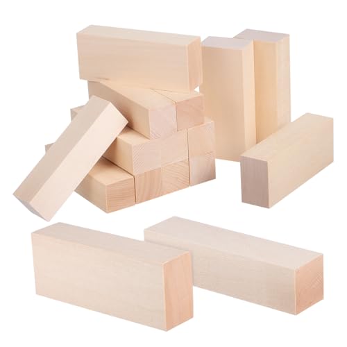 DOITOOL 14Stücke Quadratische Holzstäbchen und Unbehandelte Holzlatten für Basteln DIY Projekte Möbelreparaturen Robustes Material Vielfältige Anwendungen von DOITOOL