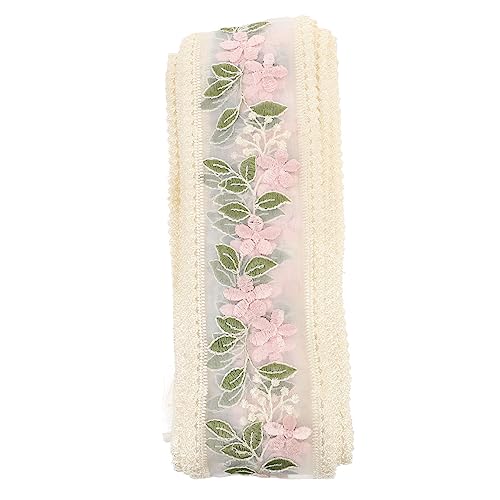 DOITOOL 15 Diy Bastelspitze Bestickt Schleife Blumenband Rosen Spitzenband Spitzenapplikation Schnürsenkel Hochzeit Stoff Weiß Blumenstickerei Spitzenbänder Zum Basteln Dekorativ Baumwolle von DOITOOL