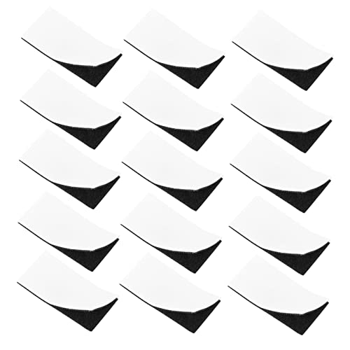 DOITOOL 15 Sätze Selbstklebende Klettband Streifen Doppelseitiges Haftband mit Rückenkleber Vielseitig für Organisation und DIY Stark Haftend Schwarz für Glatte Oberflächen und Möbel von DOITOOL