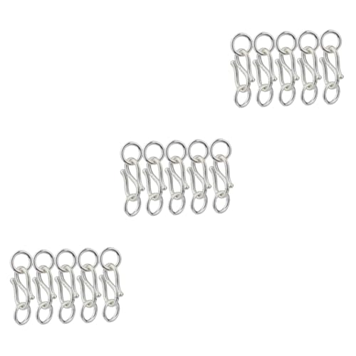 DOITOOL 15 Stck. Sterling Silber S Haken Verschluss mit Lötringen Schmuckverschluss für Armband Halskette DIY Schmuckherstellung Langlebig und Rostfrei DOITOOL 15 Stck. Sterling Silber S Haken Verschluss mit Lötringen Schmuckverschluss für Armband Halskette DIY Schmuckherstellung Langlebig und Rostfrei von DOITOOL