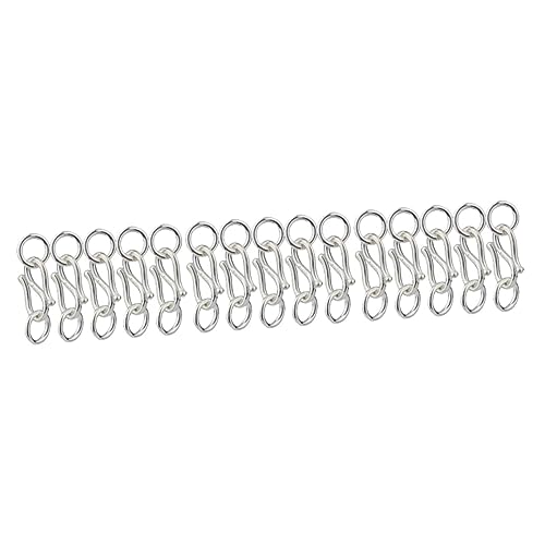 DOITOOL 15 Stck. Teiliges S Haken Verschlüsse aus Sterling Silber Langlebige Schmuckverbinder für DIY Armbänder und Ketten Glänzende S und Form mit Zwei Ringen für Kreative DOITOOL 15 Stck. Teiliges S Haken Verschlüsse aus Sterling Silber Langlebige Schmuckverbinder für DIY Armbänder und Ketten Glänzende S und Form mit Zwei Ringen für Kreative von DOITOOL