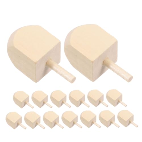 DOITOOL 15 Stück Holz Dreidel für Chanukka Unbemalte Holzspielzeuge zum DIY Bemalen Große Dreidel für Erwachsene Kreativspielzeug für Feiertage von DOITOOL