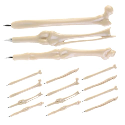 DOITOOL 15 Stück Knochen Kugelschreiber Medizinische Stifte Verschieden Geformte Stifte Skelett Tintenstifte Party Kreativ Kugelschreiber Skelett Gelstifte Halloween Neuheitsstift von DOITOOL