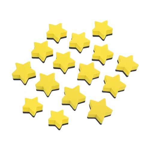 DOITOOL 15 Stück Pentagramm-Radiergummi Trockener Löschbrett Planke gekneteter Radiergummi Büro-Trockenlöscher trockene Radiergummis Whiteboard-Radierer Filzstoff Yellow DOITOOL 15 Stück Pentagramm-Radiergummi Trockener Löschbrett Planke gekneteter Radiergummi Büro-Trockenlöscher trockene Radiergummis Whiteboard-Radierer Filzstoff Yellow von DOITOOL