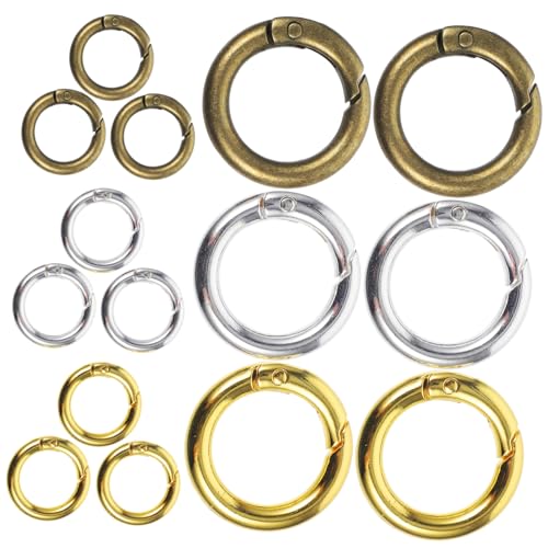 DOITOOL 15 Stück Teiliges Runde Feder Snap Verschlüsse Schlüsselringe Langlebige O Ring Karabiner aus Verschleißfestem Legierungsmaterial Einfach zu Öffnen für Schmuck Taschen Kleidung Diy DOITOOL 15 Stück Teiliges Runde Feder Snap Verschlüsse Schlüsselringe Langlebige O Ring Karabiner aus Verschleißfestem Legierungsmaterial Einfach zu Öffnen für Schmuck Taschen Kleidung Diy von DOITOOL