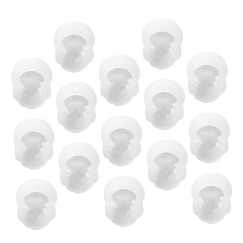 DOITOOL 15 Stück Teiliges Schädel für Epoxidharz Schmuckherstellung Flexible Gießformen mit Feinen Details für DIY Anhänger Halloween Bastelprojekte Langlebig und Leicht Entformbar von DOITOOL