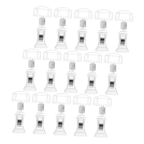 DOITOOL 15 Stück Teiliges Transparente Werbeclip Halterung Doppelseitig Drehbar Langlebig und Elegant Einfacher Einsatz für Preisschilder und Menülabels im Einzelhandel und Supermarkt DOITOOL 15 Stück Teiliges Transparente Werbeclip Halterung Doppelseitig Drehbar Langlebig und Elegant Einfacher Einsatz für Preisschilder und Menülabels im Einzelhandel und Supermarkt von DOITOOL
