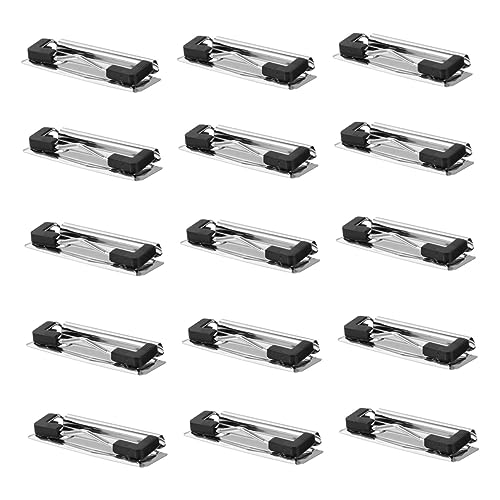DOITOOL 15 Stück Tragbarer Metallclip -set Zurück S Clip Zwischenablage Mit Schule Klemmbretter Klein Montieren Anschlüsse Schlüssel Schulmaterial Vernickelt Silver von DOITOOL