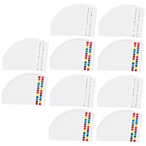 DOITOOL 150 Blatt Alphabetische Index Tabs Selbstklebende Seitenmarkierungen Bunten Farben Wiederablösbare Notizbuch Etiketten für Büro und Zuhause Organisieren und Beschriften von Notizen von DOITOOL