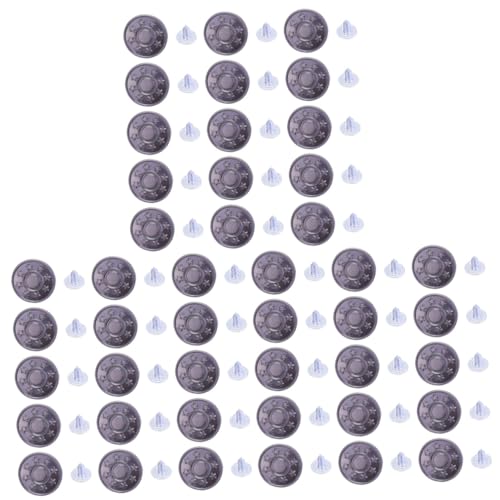DOITOOL 150 Sätze Teiliges Jeansknöpfe aus Robustem Metall Einfache Montage ohne Nähen für Jeans Hosenträger Jacken und Hosen Langlebige Bronzefarbene Druckknöpfe für Heim und von DOITOOL