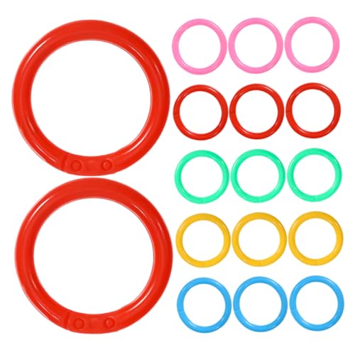 DOITOOL 150 Stück Bunte Binder Ringe aus Kunststoff für Lose Notizbücher Karteikarten und Schlüsselanhänger Innendurchmesser von DOITOOL