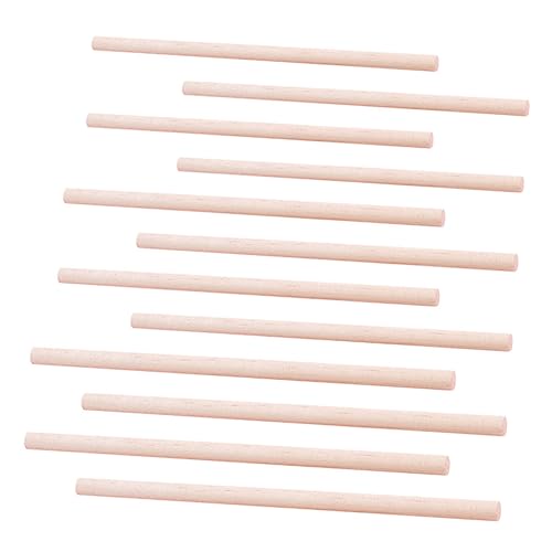 DOITOOL 150 Stück Diy Holzstäbchen Unbehandelte Runde Holzstäbe für Bastelprojekte für Handarbeiten und Modellbau von DOITOOL