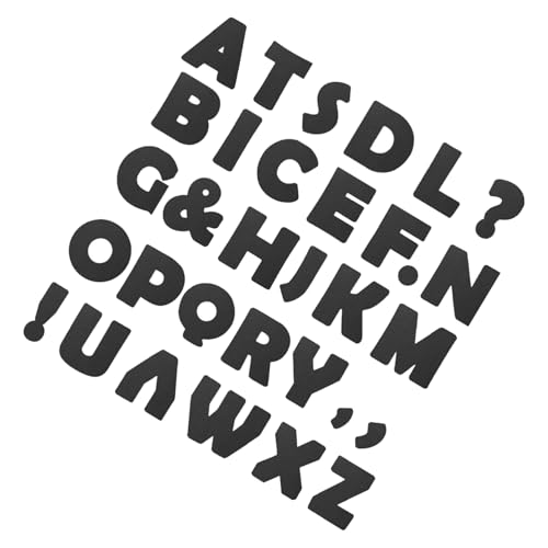DOITOOL 150 Stück Glitzerbriefkartenpapier Große Buchstaben für Pinnwand plakattafel buchstaben Buchstabe Zeichen Alphabetpapier Buchstaben aus Karton Werbebriefe für Tassen Schwarz von DOITOOL