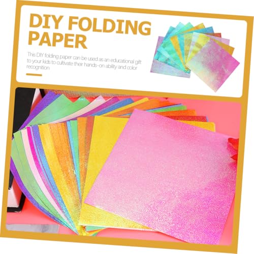 DOITOOL 150 Stück Teiliges Quadratisches Origami Faltpapier Irisierendes Glänzendes Bastelpapier für DIY Karten Kinderhandwerk Langlebig und Reißfest für Schule und Partydekoration von DOITOOL