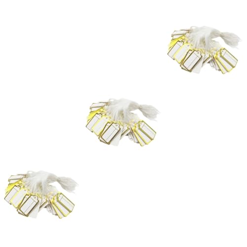 DOITOOL 1500 Stück Schmuck Preisschilder mit Goldrand Papier Anhänger für Schmuckdisplay Hängende Blanko Etiketten Praktische Preisschilder für Uhren Ringe Armbänder Halsketten von DOITOOL