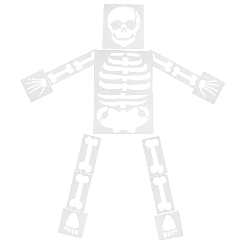 DOITOOL 15Blätter Halloween Skelett Schablonen DIY Wandkunst Vorlagen Für Gruselige Malerei Und Dekorationen Für Halloween Partys von DOITOOL