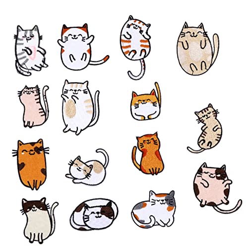 DOITOOL 15Stücke Katzenförmige Stickpatches Aufnäher für Kleidung Taschen und DIY Projekte zum Dekorieren und Reparieren von Jeans und Mehr Applikationen DOITOOL 15Stücke Katzenförmige Stickpatches Aufnäher für Kleidung Taschen und DIY Projekte zum Dekorieren und Reparieren von Jeans und Mehr Applikationen von DOITOOL