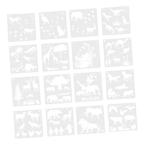 DOITOOL 16 Blatt Diy Malvorlagen Tiere Schablonen für Wiederverwendbare Zeichenschablonen Kreativset für Kunstprojekte und Bastelarbeiten DOITOOL 16 Blatt Diy Malvorlagen Tiere Schablonen für Wiederverwendbare Zeichenschablonen Kreativset für Kunstprojekte und Bastelarbeiten von DOITOOL