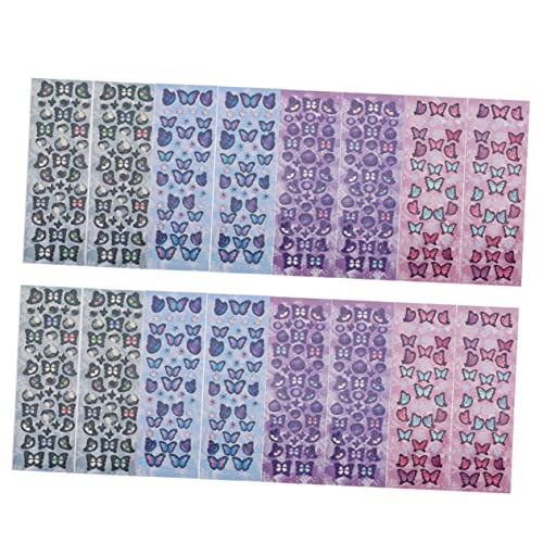 DOITOOL 16 Blatt Schmetterlingsaufkleber Selbstklebende Dekoration für Scrapbook und Diy Projekte Bunte Glänzende Sticker Blau und Lila für und Kreative Bastelarbeiten von DOITOOL