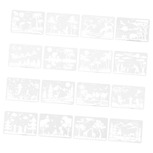 DOITOOL 16 Blatt Teiliges Schablonen für Kreative Zeichenschablonen für Diy Projekte Wiederverwendbar und Leicht für Kunstunterricht und Bastelarbeiten DOITOOL 16 Blatt Teiliges Schablonen für Kreative Zeichenschablonen für Diy Projekte Wiederverwendbar und Leicht für Kunstunterricht und Bastelarbeiten von DOITOOL