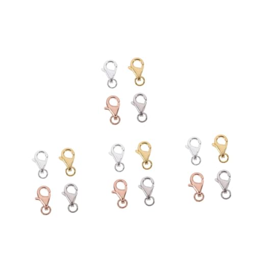 DOITOOL 16 Sätze Lobster Clasps für Diy Schmuckherstellung Handgemachte und Armbänder Roségold und Platin für Bastelprojekte von DOITOOL