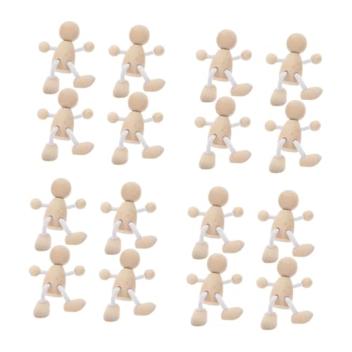 DOITOOL 16 Stck. Teiliges Holz Peg Doll zum Bemalen Naturbelassene DIY Holzfiguren für Kreative Teenager Handgefertigte Bastelpuppen für Wanddeko und Gestaltung DOITOOL 16 Stck. Teiliges Holz Peg Doll zum Bemalen Naturbelassene DIY Holzfiguren für Kreative Teenager Handgefertigte Bastelpuppen für Wanddeko und Gestaltung von DOITOOL