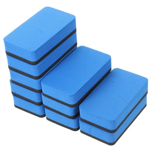 DOITOOL 16 Stück Klassenzimmerzubehör löschbar Büro Schule wischen whiteboard radierer whiteboardreiniger trocken abwischbare Radiergummis wiederverwendbare eva radiergummis Magnet Blue von DOITOOL