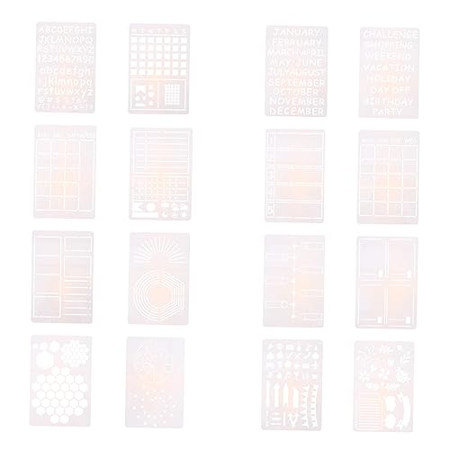 DOITOOL 16 Stück Kreative Malvorlagen Teiliges Set Wiederverwendbare Schablonen für Diy Kunstprojekte Einfach zu Reinigen Leicht und Tragbar für Malerei Graffiti und Scrapbooking DOITOOL 16 Stück Kreative Malvorlagen Teiliges Set Wiederverwendbare Schablonen für Diy Kunstprojekte Einfach zu Reinigen Leicht und Tragbar für Malerei Graffiti und Scrapbooking von DOITOOL