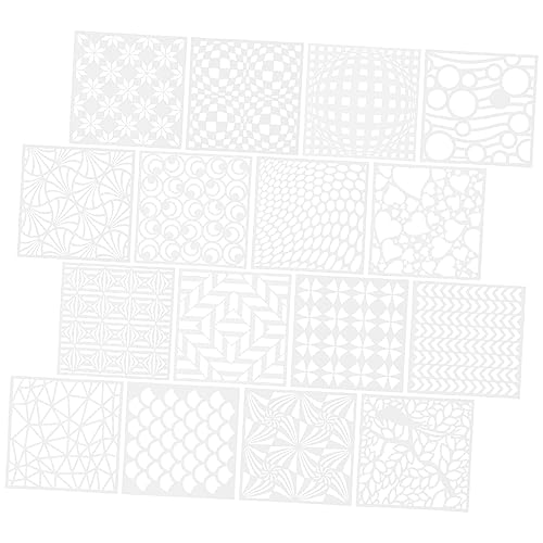 DOITOOL 16 Stück Malschablonen Wiederverwendbare Zeichenschablonen Malen Basteln Zubehör Basteln Malvorlage Geometrische Schablonen Und Vorlagen Malen Wandmalvorlage DOITOOL 16 Stück Malschablonen Wiederverwendbare Zeichenschablonen Malen Basteln Zubehör Basteln Malvorlage Geometrische Schablonen Und Vorlagen Malen Wandmalvorlage von DOITOOL