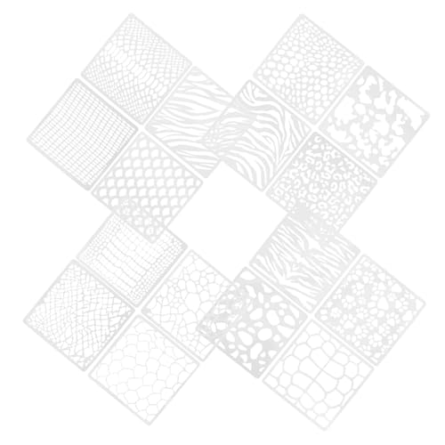 DOITOOL 16 Stück Teiliges Multi Funktions Zeichenschablonen aus Kunststoff Vielseitige und Bastelschablonen mit Tierhautmustern für DIY Geeignet für Wand Scrapbooking und Heimdekoration DOITOOL 16 Stück Teiliges Multi Funktions Zeichenschablonen aus Kunststoff Vielseitige und Bastelschablonen mit Tierhautmustern für DIY Geeignet für Wand Scrapbooking und Heimdekoration von DOITOOL