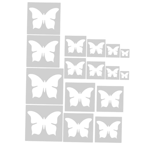 DOITOOL 16 Stück Teiliges Schmetterlings Schablonen für DIY Projekte Wiederverwendbare Malschablonen für Wände und Bastelarbeiten für Kreative Dekorationen von DOITOOL