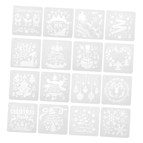 DOITOOL 16 Stück Teiliges Weihnachts Schablonen aus Flexiblem Pet Wiederverwendbar Glatte Kanten zum Malen von Wand Fenster Möbel und Scrapbook für Einfache und Professionelle DIY DOITOOL 16 Stück Teiliges Weihnachts Schablonen aus Flexiblem Pet Wiederverwendbar Glatte Kanten zum Malen von Wand Fenster Möbel und Scrapbook für Einfache und Professionelle DIY von DOITOOL