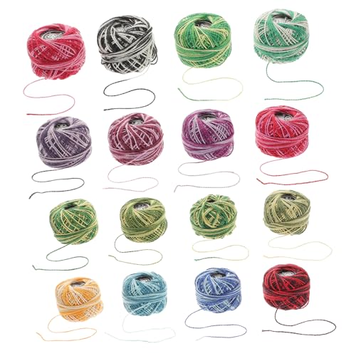 DOITOOL 16Rolle Teiliges Stickgarn Set Baumwolle für Kreuzstich und Handarbeiten Umweltfreundliche Gemischte Farben für Kreative DIY Projekte und von DOITOOL