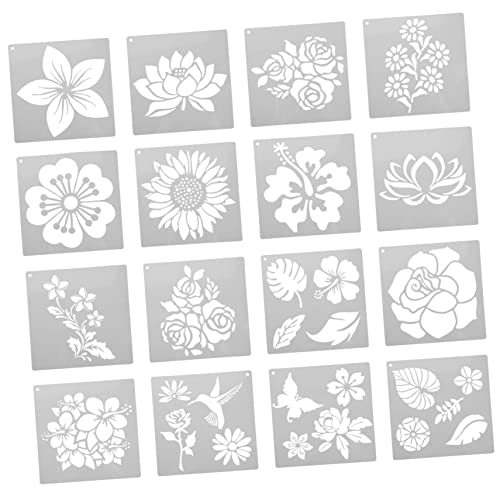 DOITOOL 16Stücke Teiliges Pflanzen Schablonen für Wandmalerei DIY Malvorlagen für Wiederverwendbare Tropische Designs Kunstschablonen für Handwerksprojekte von DOITOOL