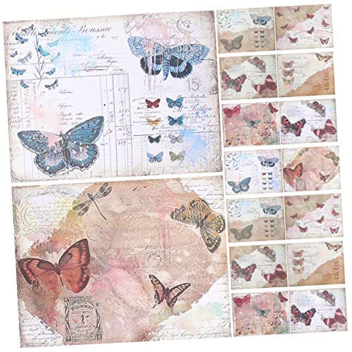 DOITOOL 16Stücke Vintage Scrapbooking Ästhetisches Hintergrundpapier für DIY Projekte Retro Design für Tagebuch Notizbuch Album und Bastelarbeiten von DOITOOL